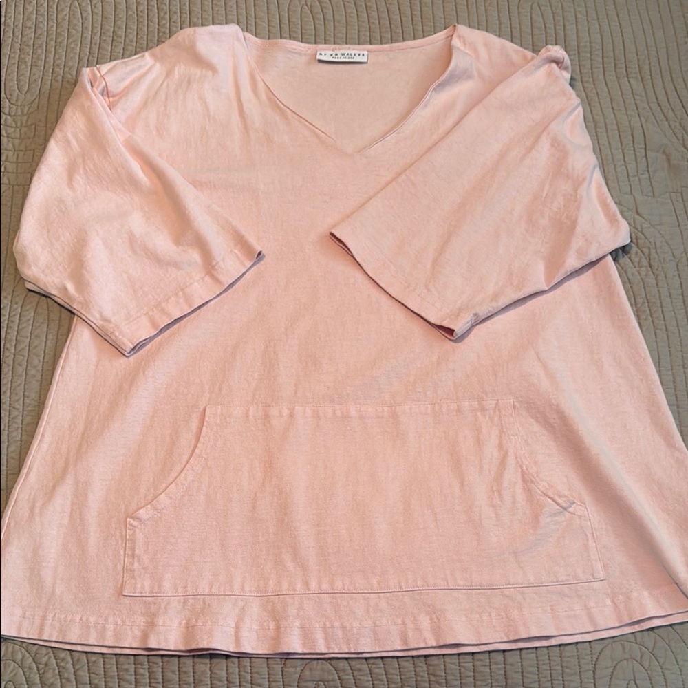 Bryn Walker Soft Pink V-Neck Top